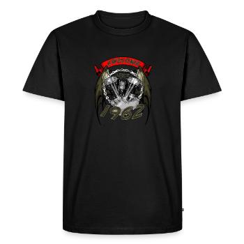 Génial depuis 1962, anniversaire du motard - T-shirt Premium bio Homme - noir - Devant - Nico (187cm)