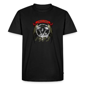 Génial depuis 1973, anniversaire du motard - T-shirt Premium bio Homme - noir - Devant - Nico (187cm)