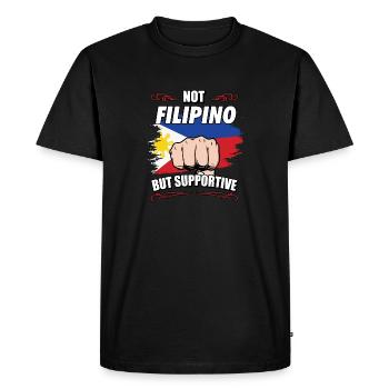 Pas philippin mais un touriste de voyage de soutien - T-shirt Premium bio Homme - noir - Devant - Nico (187cm)