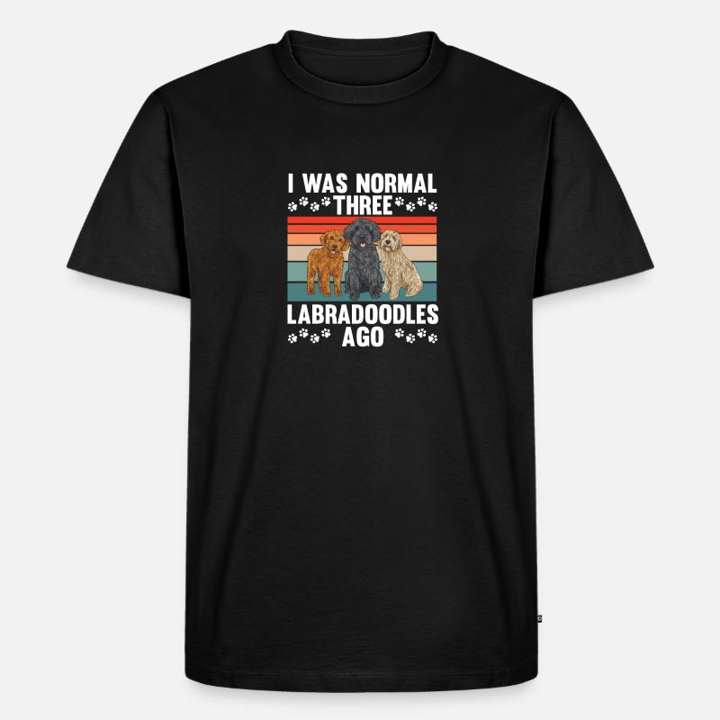 Labradoodle Hund - Männer Premium Bio T-Shirt - Schwarz