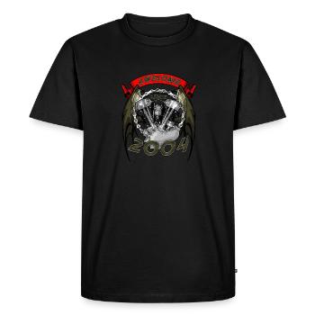 Génial depuis 2004, anniversaire du motard - T-shirt Premium bio Homme - noir - Devant - Nico (187cm)