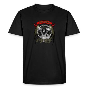 Génial depuis 1995, anniversaire du motard - T-shirt Premium bio Homme - noir - Devant - Nico (187cm)