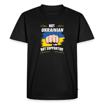 Pas ukrainien mais touristique de voyage de soutien - T-shirt Premium bio Homme - noir - Devant - Nico (187cm)
