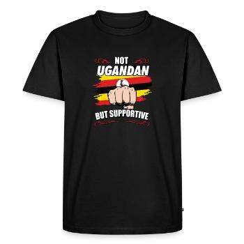 Pas ougandais mais touristique de voyage de soutien Ougandais - T-shirt Premium bio Homme - noir - Devant - Nico (187cm)