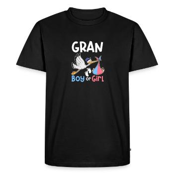 Gran Boy ou Girl Sexe Révéler l’annonce de grossesse - T-shirt Premium bio Homme - noir - Devant - Nico (187cm)