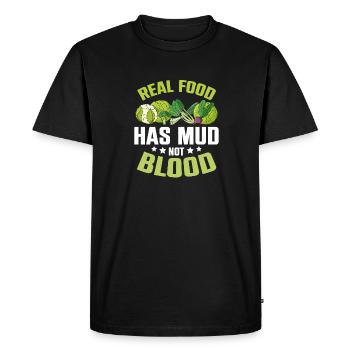 La vraie nourriture a de la boue végétarienne végétaliens en bonne santé - T-shirt Premium bio Homme - noir - Devant - Nico (187cm)
