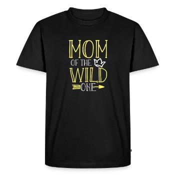 Mom Of The Wild One Birthday 1st Legendary - Men's Premium Organic T-Shirt - black - Front - Nico (187cm)