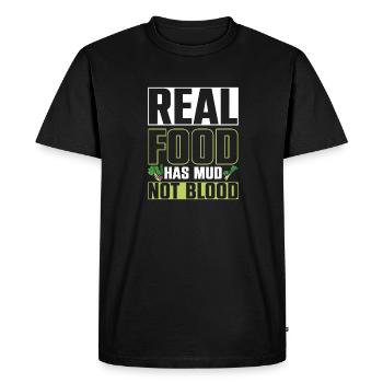 La vraie nourriture a de la boue végétarienne végétaliens en bonne santé - T-shirt Premium bio Homme - noir - Devant - Nico (187cm)