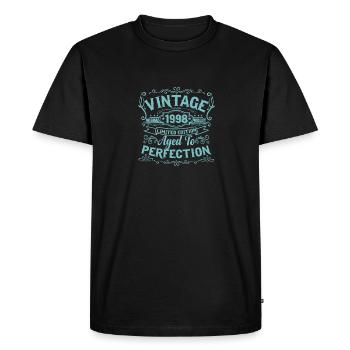 Edition limitée millésime 1998. Vieilli à la perfection - T-shirt Premium bio Homme - noir - Devant - Nico (187cm)