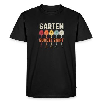 Jardin Buddel - T-shirt Premium bio Homme - noir - Devant - Nico (187cm)