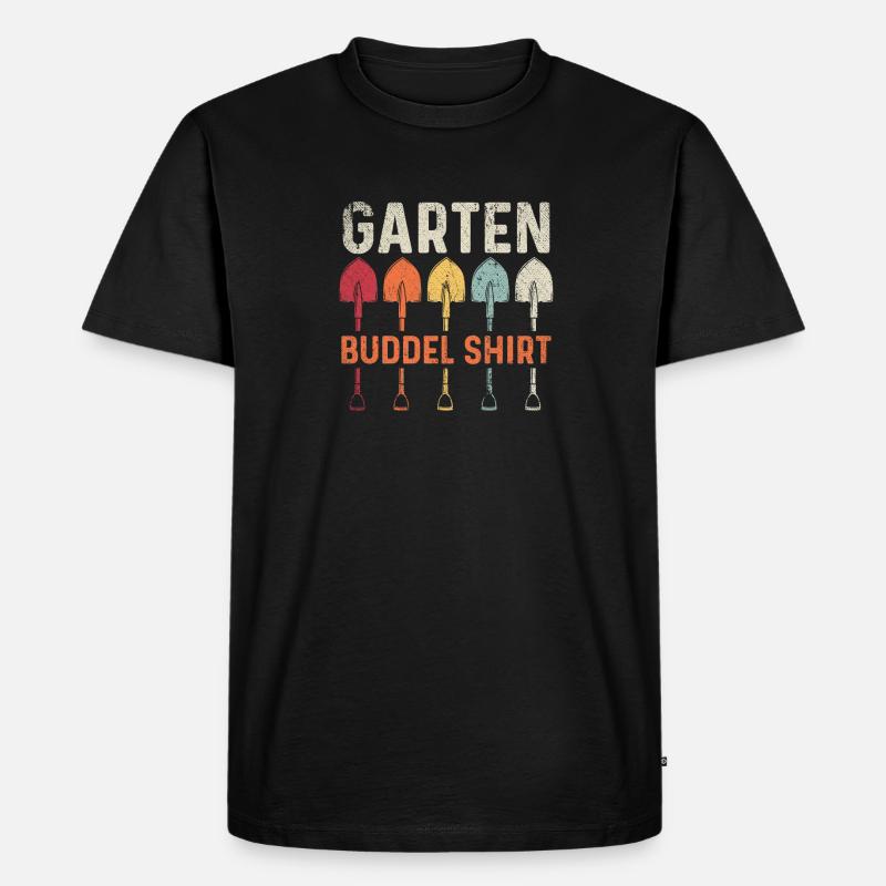 Garten Buddel - Männer Premium Bio T-Shirt - Schwarz