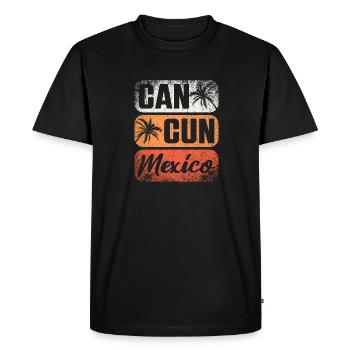Cancun Mexico Yucatan Holiday Vacation Travel - Men's Premium Organic T-Shirt - black - Front - Nico (187cm)