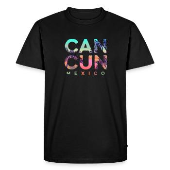 Cancun Mexico Yucatan Holiday Vacation Travel - Men's Premium Organic T-Shirt - black - Front - Nico (187cm)