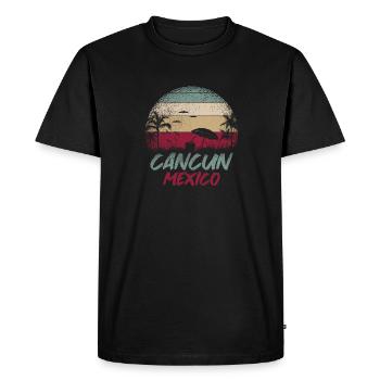 Cancun Mexique Yucatan vacances voyage de vacances - T-shirt Premium bio Homme - noir - Devant - Nico (187cm)