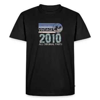 Edition Limitée Millésime 2010 - T-shirt Premium bio Homme - noir - Devant - Nico (187cm)