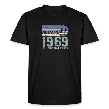 Edition Limitée 1969 Millésime - T-shirt Premium bio Homme - noir - Devant - Nico (187cm)