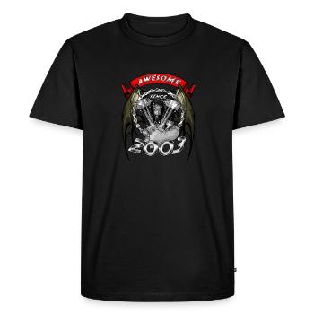 Génial depuis 2003, anniversaire du motard - T-shirt Premium bio Homme - noir - Devant - Nico (187cm)
