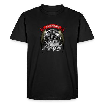 Génial depuis 1995, anniversaire du motard - T-shirt Premium bio Homme - noir - Devant - Nico (187cm)