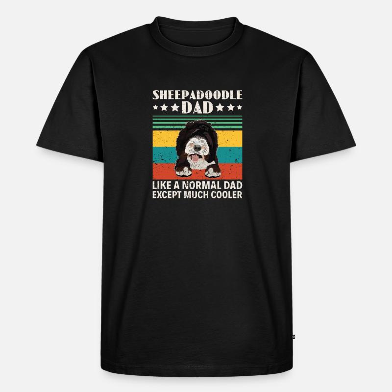 Sheepadoodle Doodle Hund - Männer Premium Bio T-Shirt - Schwarz