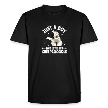 Sheepadoodle Doodle Dog - T-shirt Premium bio Homme - noir - Devant - Nico (187cm)