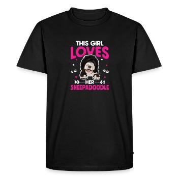 Sheepadoodle Doodle Dog - T-shirt Premium bio Homme - noir - Devant - Nico (187cm)