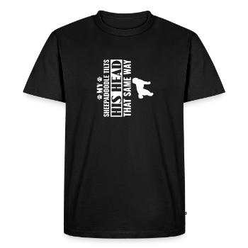Sheepadoodle Doodle Chien - T-shirt Premium bio Homme - noir - Devant - Nico (187cm)