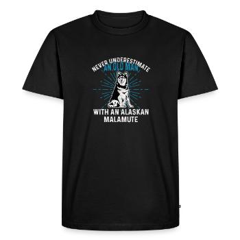 Alaskan Malamute Dog - Men's Premium Organic T-Shirt - black - Front - Nico (187cm)