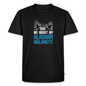 Alaskan Malamute Dog - Men's Premium Organic T-Shirt - black - Front - Nico (187cm)