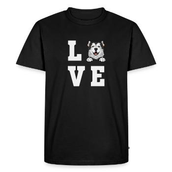 Alaskan Malamute Dog - Men's Premium Organic T-Shirt - black - Front - Nico (187cm)