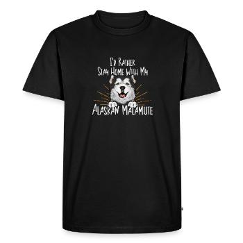 Alaskan Malamute Dog - Men's Premium Organic T-Shirt - black - Front - Nico (187cm)