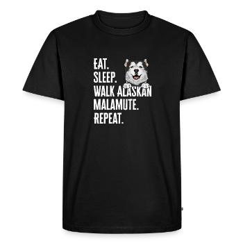 Alaskan Malamute Dog - Men's Premium Organic T-Shirt - black - Front - Nico (187cm)