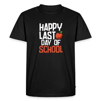 Joyeux dernier jour du certificat d’examen de fin d’études - T-shirt Premium bio Homme - noir - Devant - Nico (187cm)