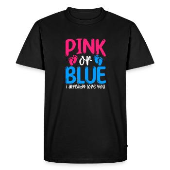Je t’aime déjà Naissance Grossesse - T-shirt Premium bio Homme - noir - Devant - Nico (187cm)