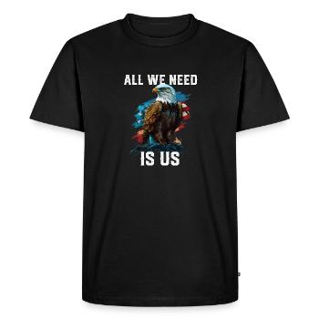 Tout ce dont nous avons besoin, c’est d’un patriotisme américain patriotique 4 juillet - T-shirt Premium bio Homme - noir - Devant - Nico (187cm)