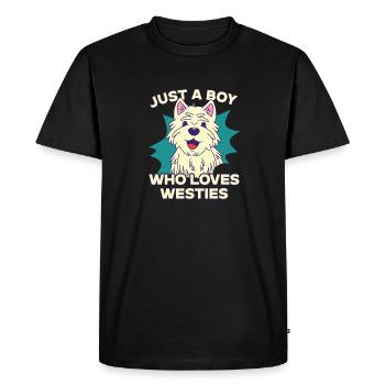 West Highland White Terrier Westie - T-shirt Premium bio Homme - noir - Devant - Nico (187cm)