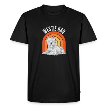 West Highland White Terrier Westie - T-shirt Premium bio Homme - noir - Devant - Nico (187cm)