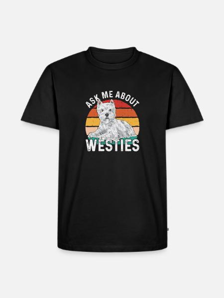 West Highland White Terrier Westie - Men's Premium Organic T-Shirt - black