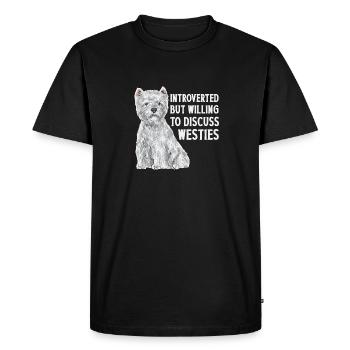 West Highland White Terrier Westie - T-shirt Premium bio Homme - noir - Devant - Nico (187cm)