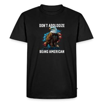 Ne vous excusez pas d’être le drapeau patriotique américain des États-Unis - T-shirt Premium bio Homme - noir - Devant - Nico (187cm)