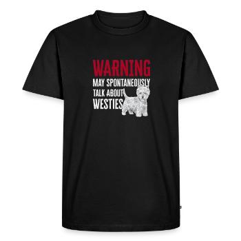 West Highland White Terrier Westie - T-shirt Premium bio Homme - noir - Devant - Nico (187cm)