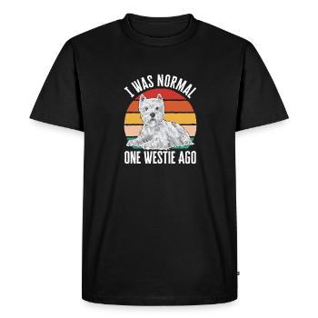 West Highland White Terrier Westie - T-shirt Premium bio Homme - noir - Devant - Nico (187cm)
