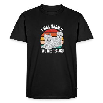 West Highland White Terrier Westie - T-shirt Premium bio Homme - noir - Devant - Nico (187cm)