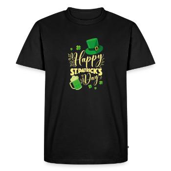 Bonne Saint-Patrick Boire - T-shirt Premium bio Homme - noir - Devant - Nico (187cm)