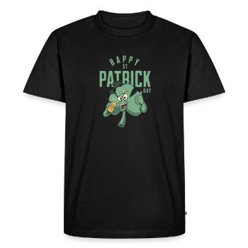 Happy Saint Patrick Day - Men's Premium Organic T-Shirt - black - Front - Nico (187cm)
