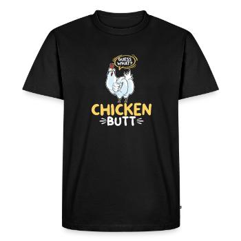Devinez quel poulet cul poulet coq agriculteur poulet - T-shirt Premium bio Homme - noir - Devant - Nico (187cm)