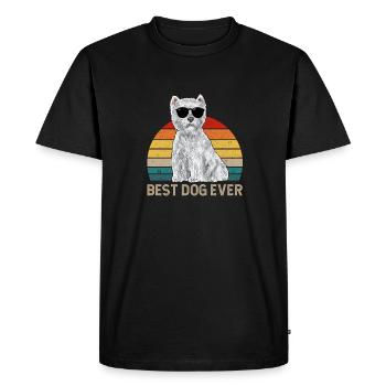 West Highland White Terrier Westie - T-shirt Premium bio Homme - noir - Devant - Nico (187cm)