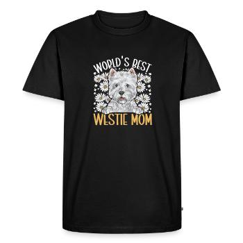 West Highland White Terrier Westie - T-shirt Premium bio Homme - noir - Devant - Nico (187cm)