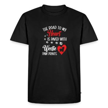 West Highland White Terrier Westie - T-shirt Premium bio Homme - noir - Devant - Nico (187cm)