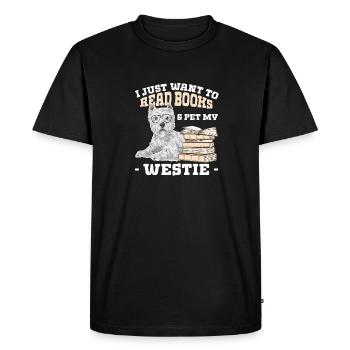 West Highland White Terrier Westie - T-shirt Premium bio Homme - noir - Devant - Nico (187cm)