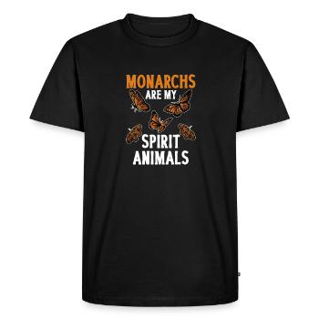 Monarque papillon monarque américain papillon monarque - T-shirt Premium bio Homme - noir - Devant - Nico (187cm)